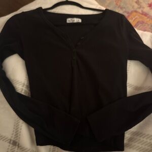 Hollister Women's Classic Black Long Sleeve Tee
